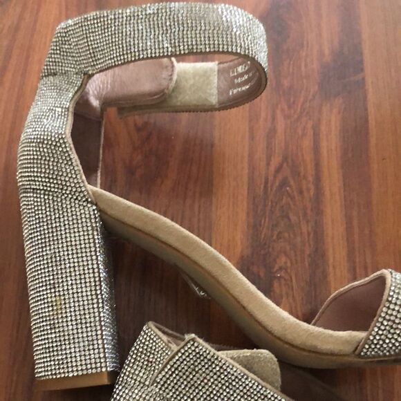 Jeffrey Campbell Rhinestone strap he chunky heel. Size 8.5 - Picture 9 of 13